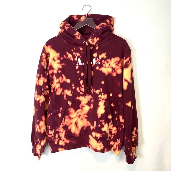 A.L.C tie dye burgundy hoodie L - Picture 3 of 10